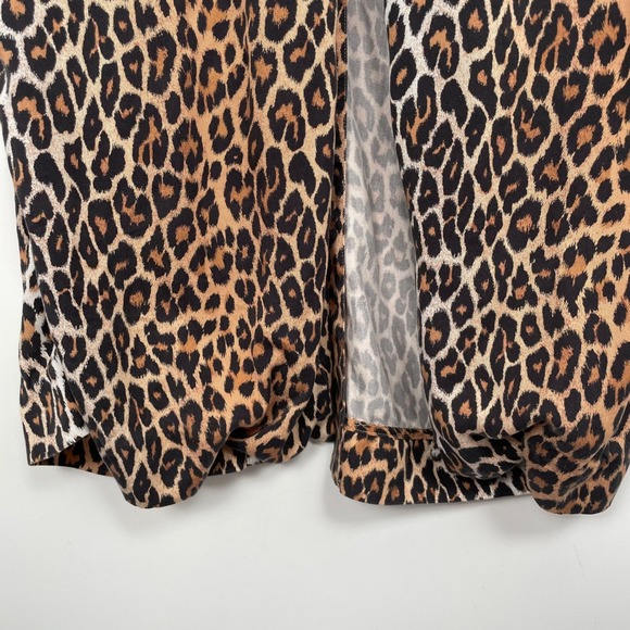 LPA Revolve Sienna Leopard Open Front Luxury Duster Coat Mob Wife Glam Small - Picture 3 of 10